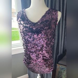 DRESS BARN SEQUIN TOP, M